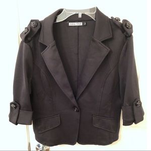 💎 Black Ladies Blazer with Sparkly Adornment
